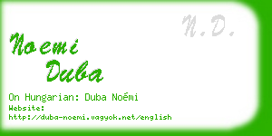 noemi duba business card
