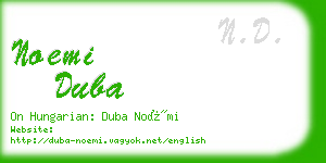 noemi duba business card